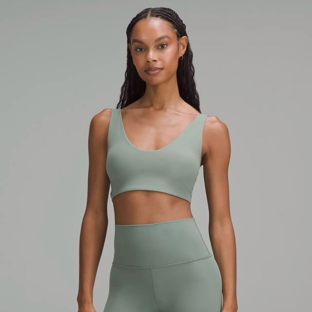 lululemon athletica Sage Green Scoop Neck Sports Bra